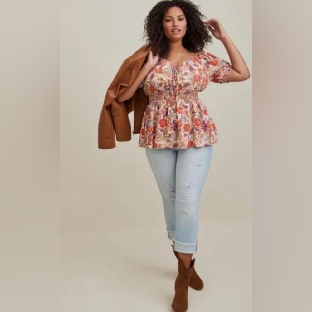 NWT Torrid women floral blouse size 1X
